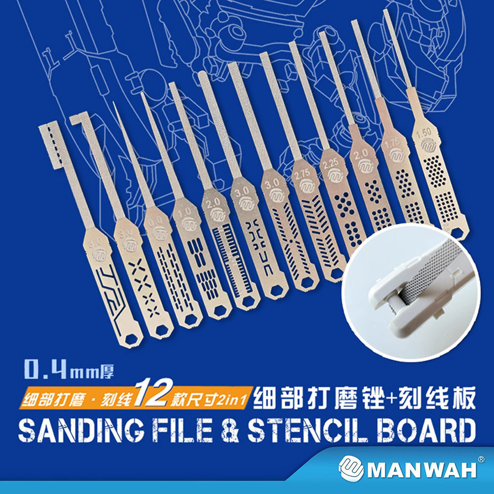 Model Kit Tool Set - Hobby-Modell-Bastelwerkzeug, Schleiffeile mit feiner Teile +