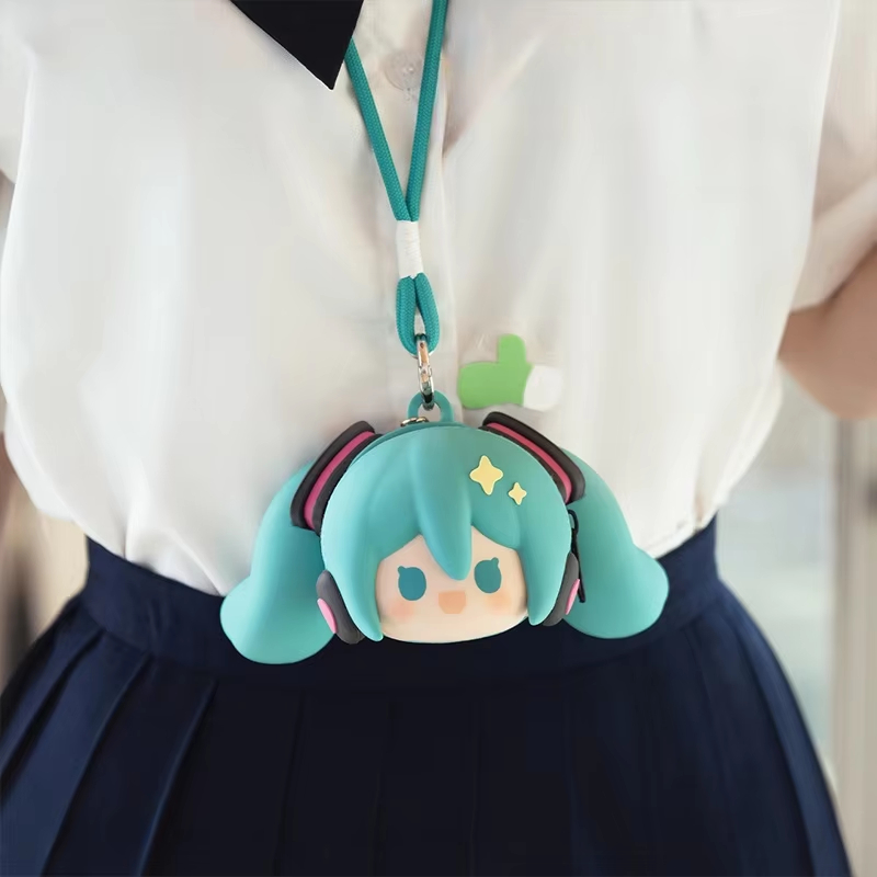 Model Kit Hatsune Miku - Niedliche Hatsune Miku Münzbörse Kopfhörer-Aufbewahrung Cartoon-Figur