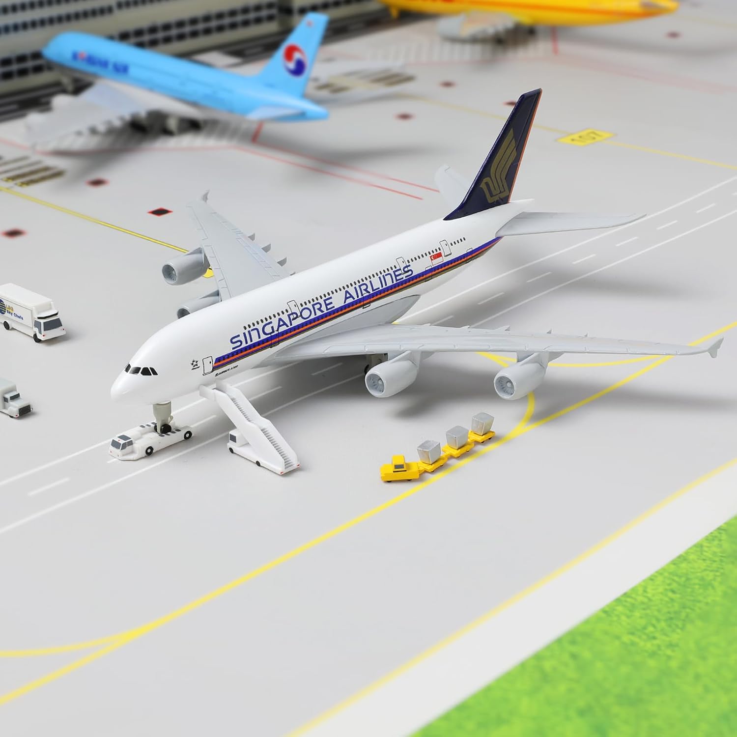Model Kit Singapore - A380 Singapur 1/300 Druckguss-Metall-Flugzeugmodell A380 Sky