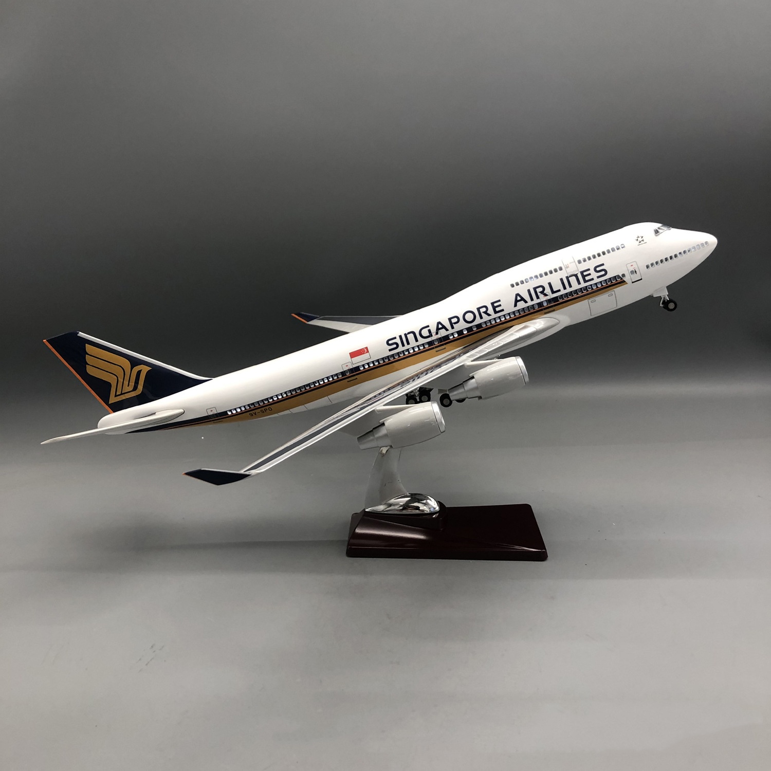 Model Kit Singapore - 47cm Druckguss 1:160 Maßstab Flugzeugmodelle B747