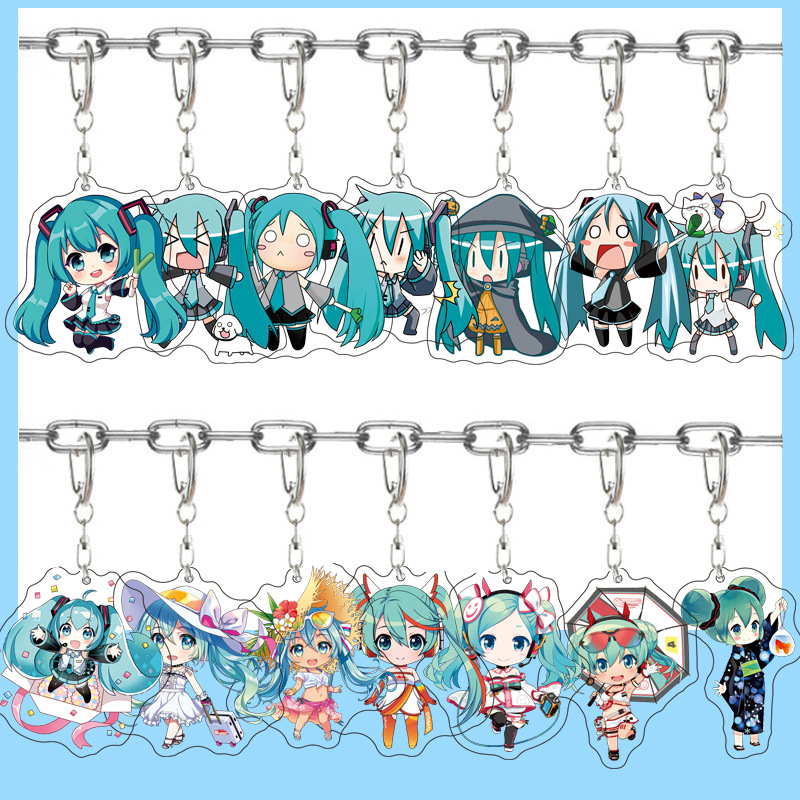 Model Kit Hatsune Miku - Hatsune Miku Anime Acryl-Figur Niedlicher Taschenanhänger