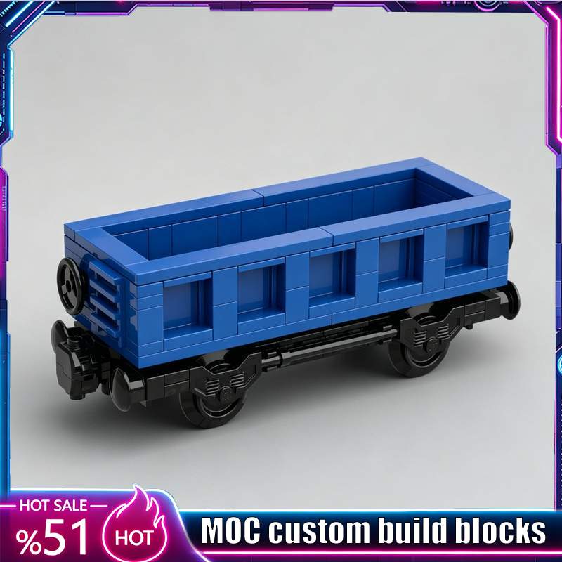 Model Kit Lugia - 86-teiliges Kleines Gondel-Zug-Modell MOC Eisenbahn Güterzug