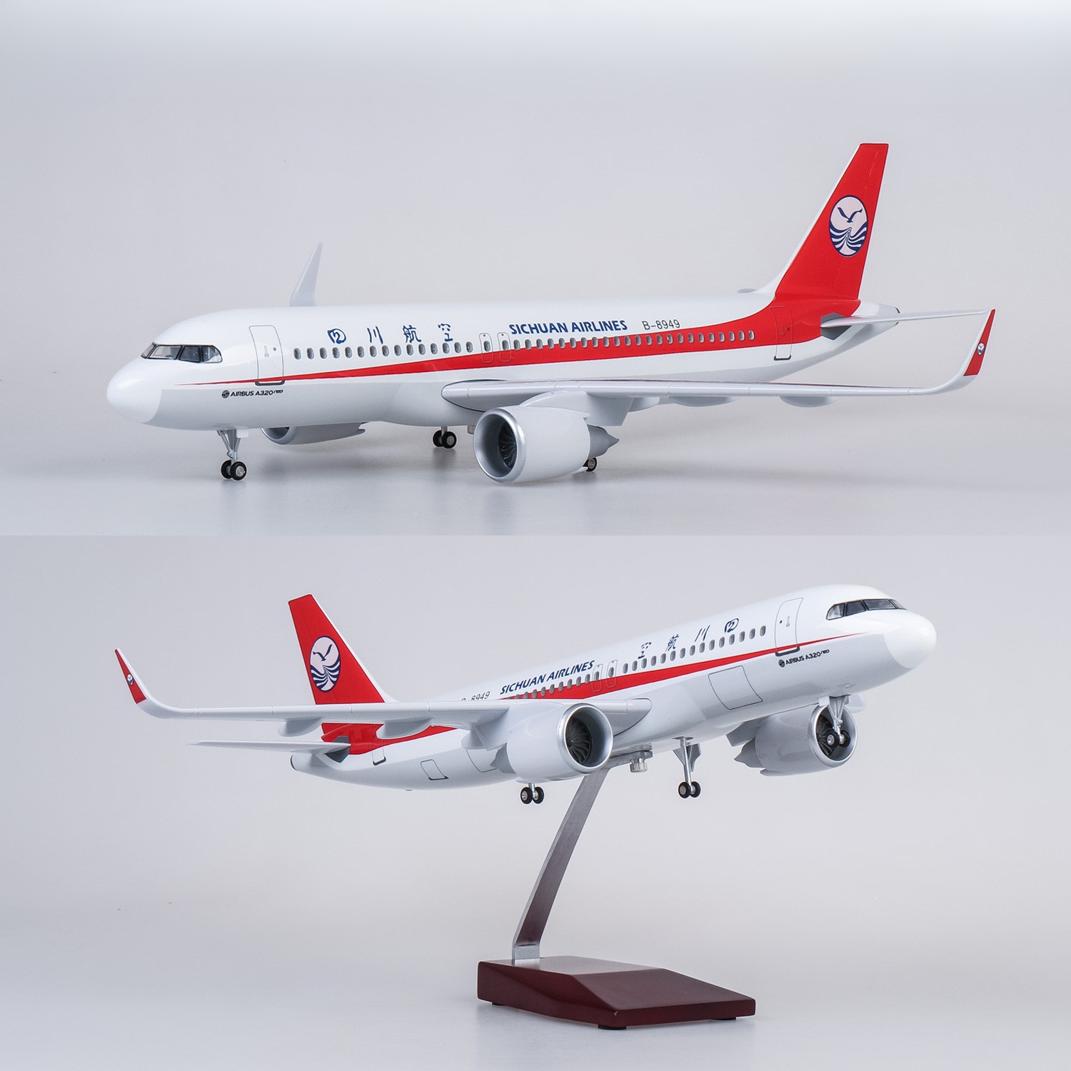 Model Kit Airplane - 47 cm großes Sichuan A320 Flugzeugmodell