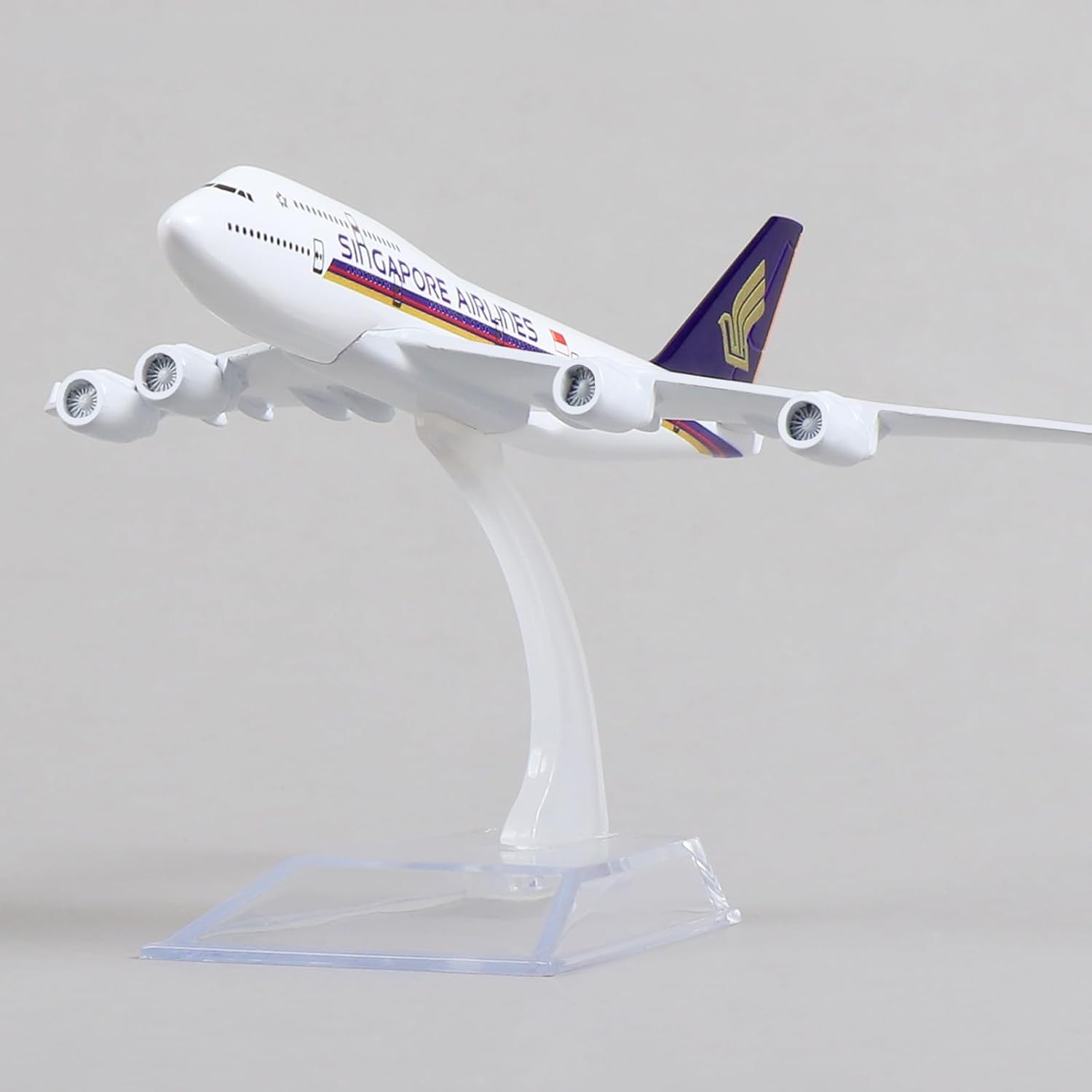 Model Kit Singapore - 747 Singapore Metall-Flugzeugmodellbausatz -1/400 B747 Druckguss-Flugzeugmodell