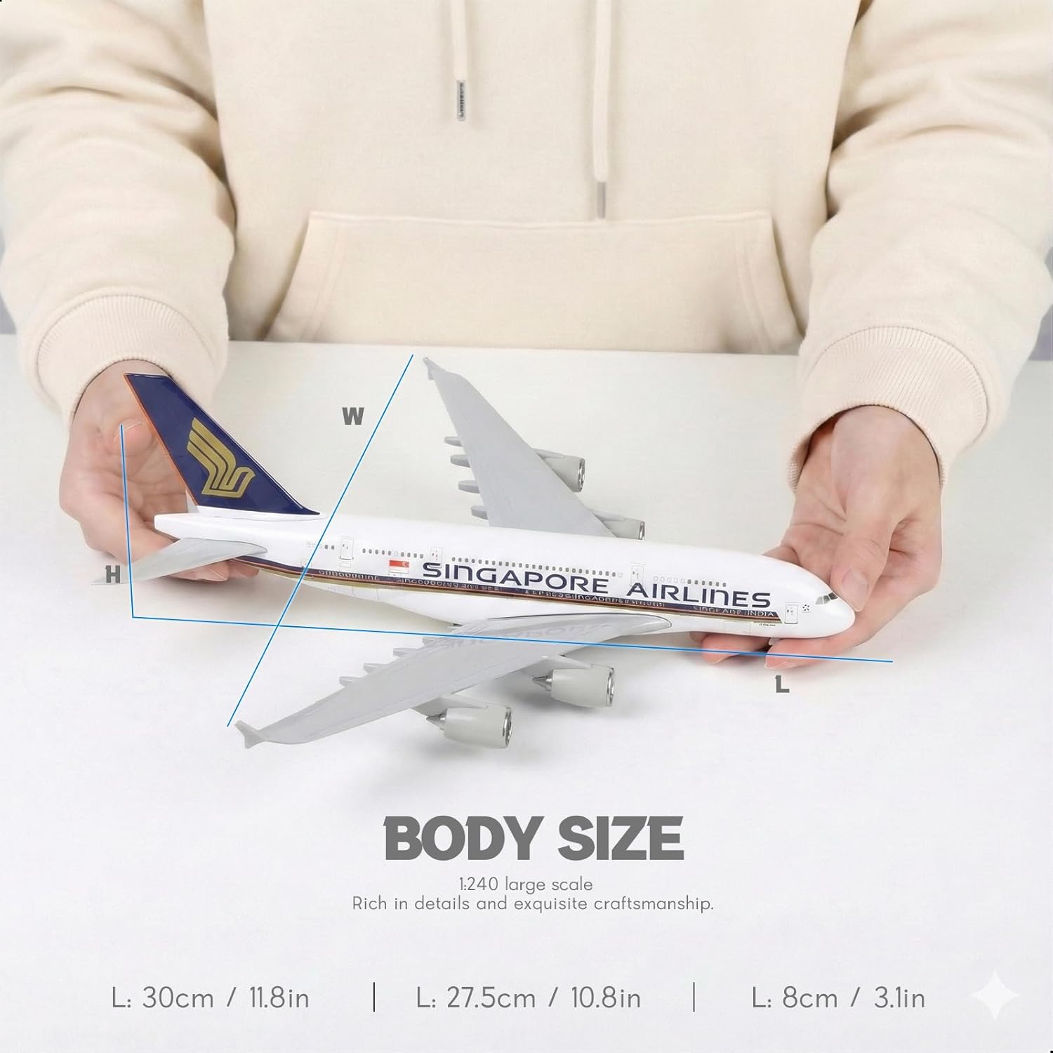 1/240 Singapur A380 Flugzeugmo – Model Kit Singapore Bewertung und Preis