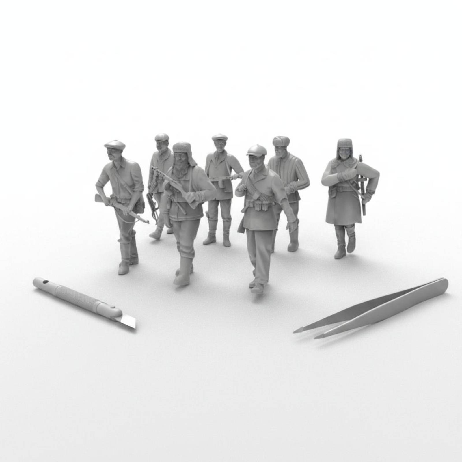 7-teiliges Set Soldatenfiguren – Model Kit Figure Bewertung und Preis
